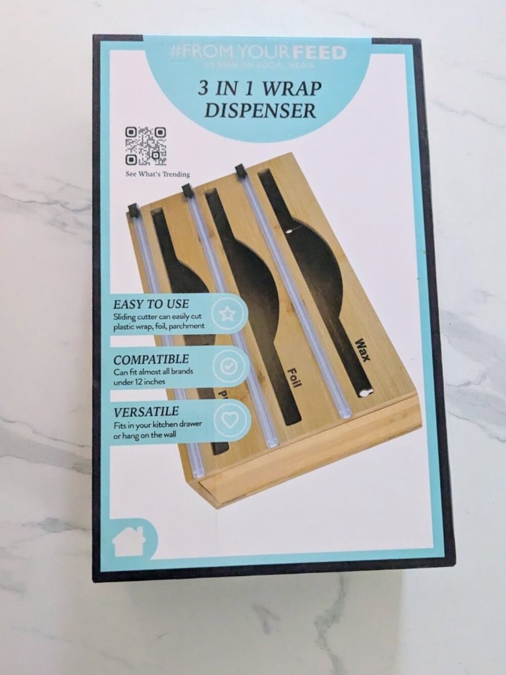 New in Box 3 in 1 Wrap Dispenser